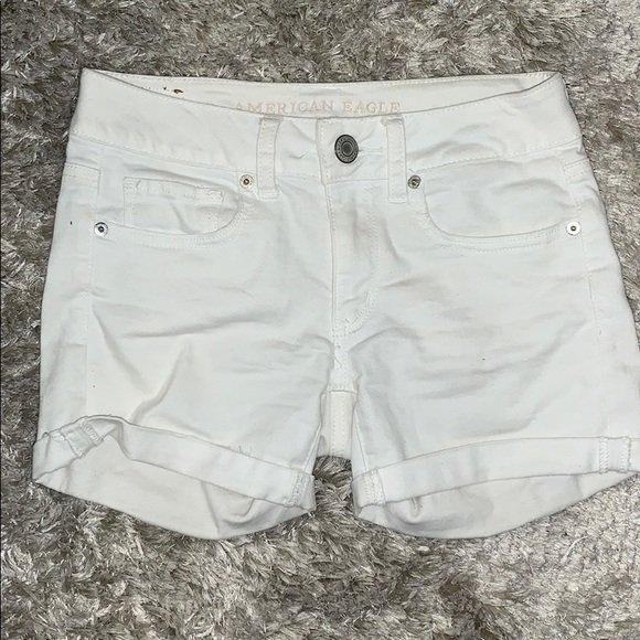 American Eagle Midi Shorts White - Picture 1 of 4